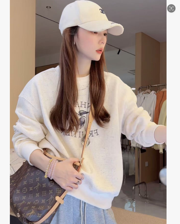 【断码高货福利清】秋款ins刺绣印花显瘦复古百搭宽松休闲印花卫衣