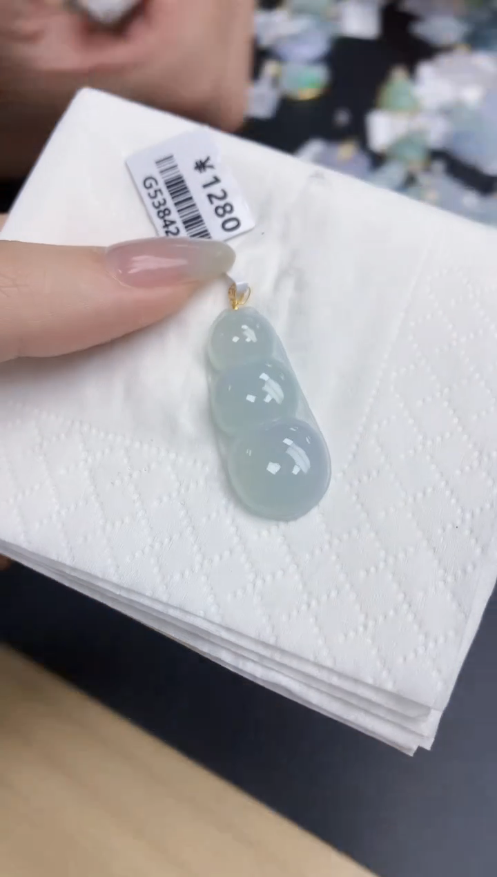 【闪购商品】翡翠颈饰18K金镶嵌天然缅甸翡翠A货