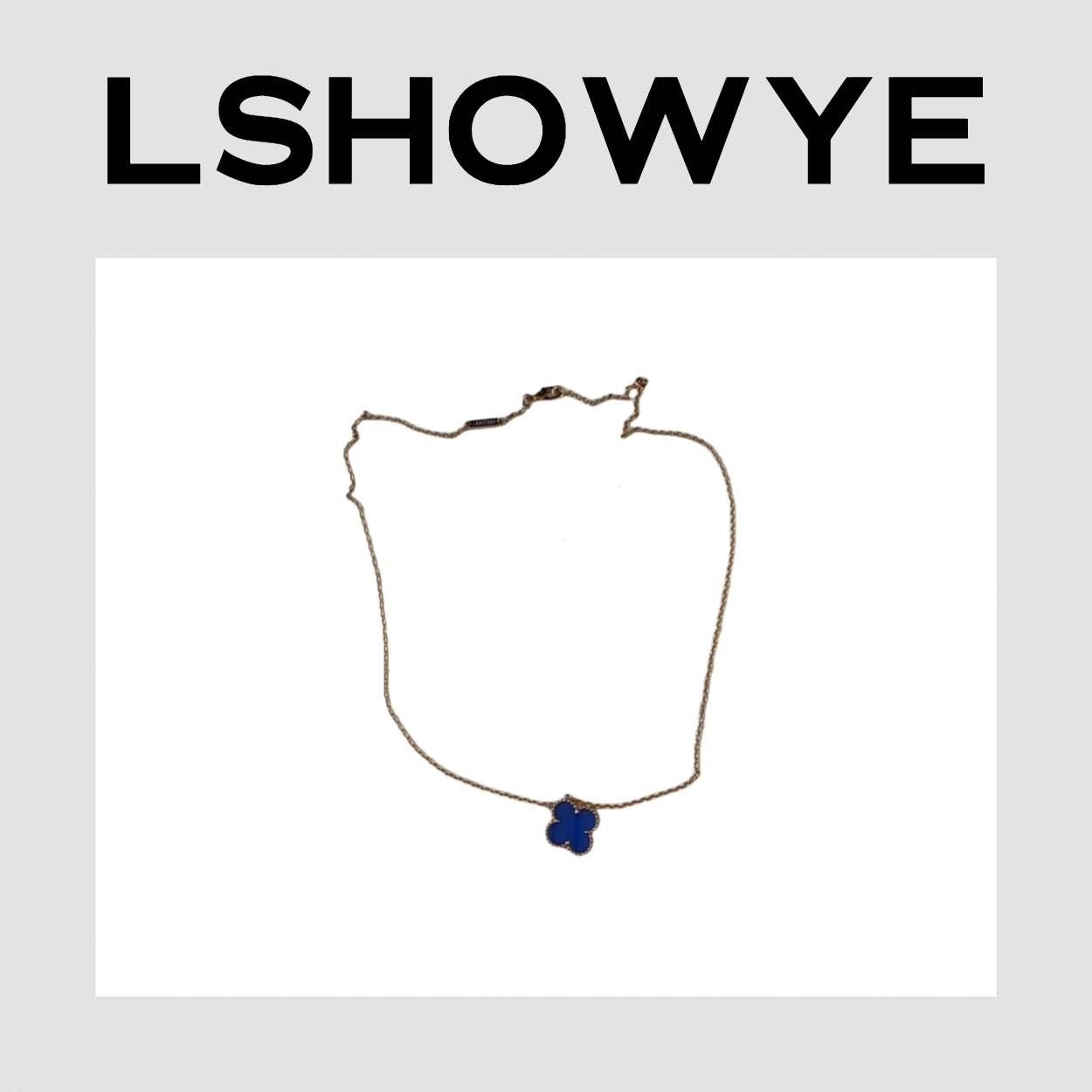 合金树脂项链 LSHOWYE｜玫瑰金配蓝项链3413SJ