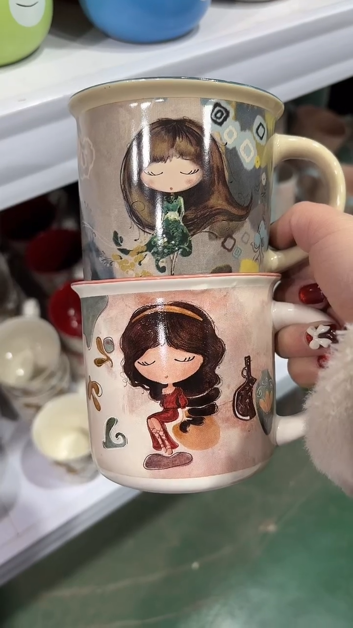 陶瓷手柄款家湖高温陶瓷杯 微瑕