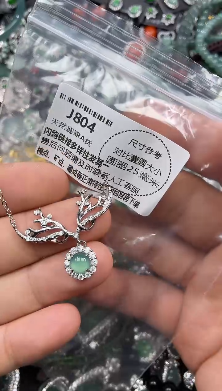 颈饰未镶嵌翡翠J804项链