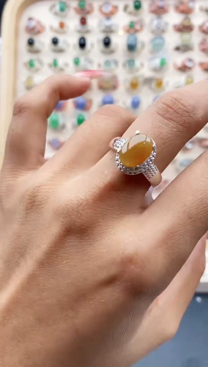 【闪购商品】翡翠戒指未镶嵌缅甸天然A货翡翠444   10+