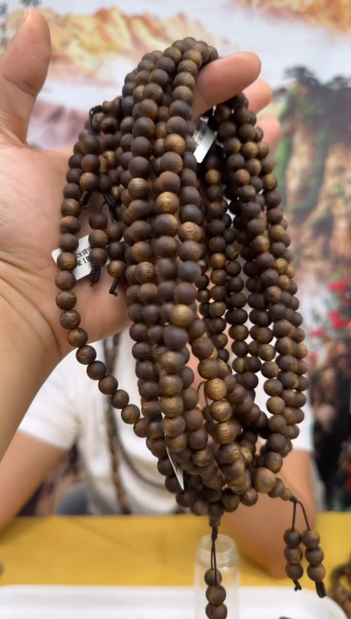 沉香手串奇楠紫奇虫漏圆珠多圈卡8多样性发一条