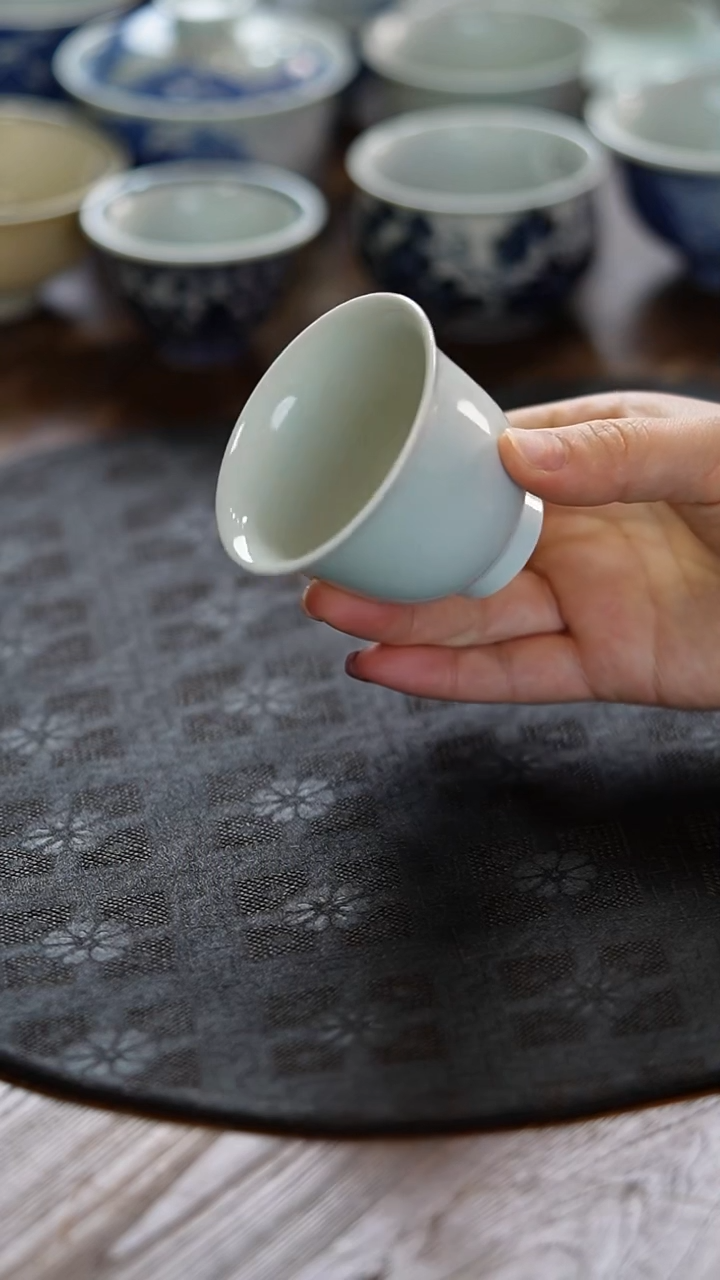 瓷景德镇纯手工纯手绘铃铛杯