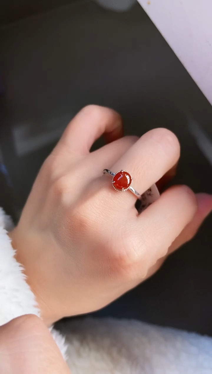 银S925镶嵌戒指翡翠12