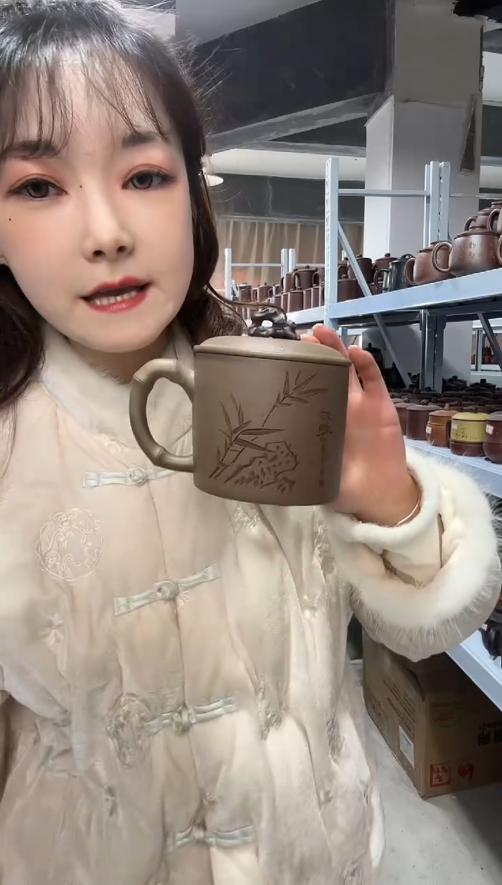 【闪购商品】紫砂盖杯紫砂盖杯太湖石