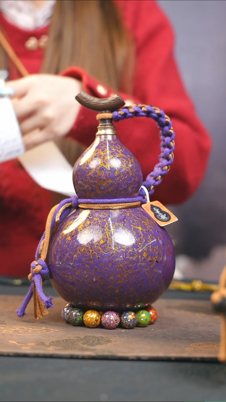 【闪购商品】WZ137漆艺酒葫芦不包手串及旋转底座