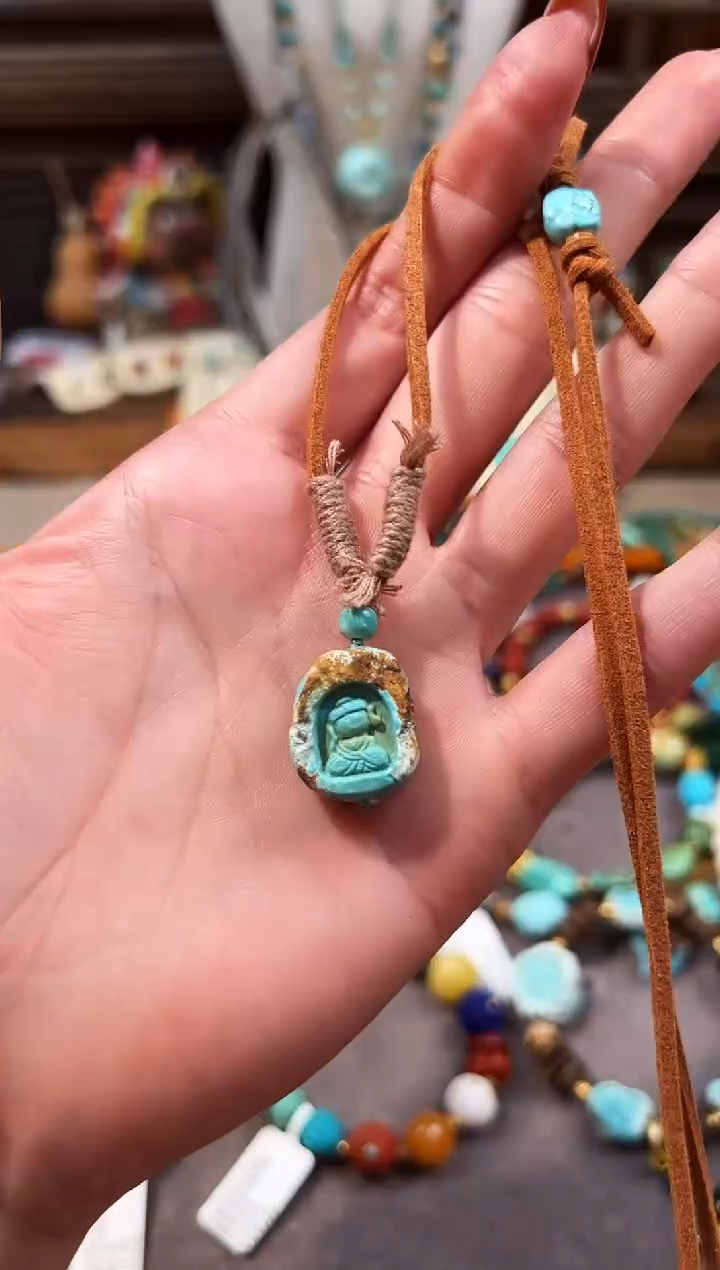 未镶嵌绿松石颈饰宝宝佛项链