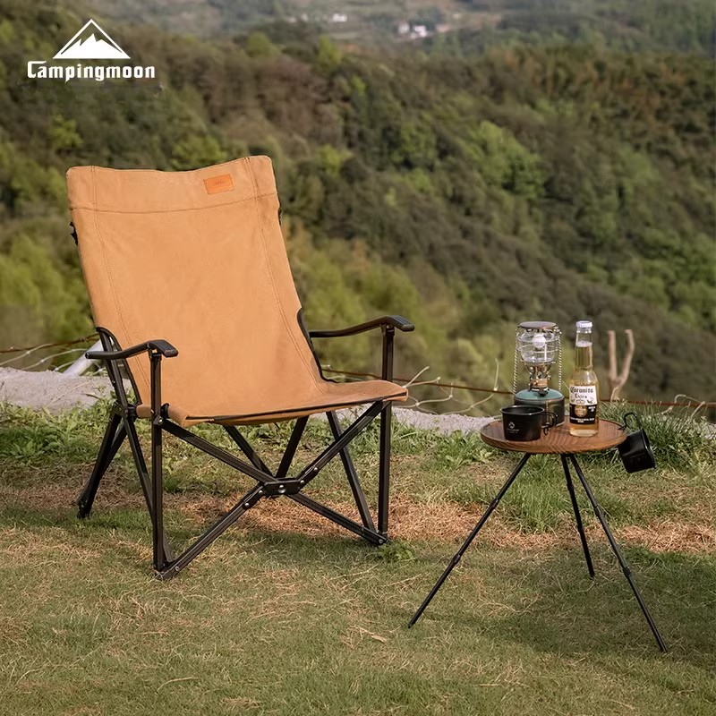 柯曼户外折叠椅焚火烧烤铝合金棉布钓鱼帆布久坐小川椅自驾游椅子