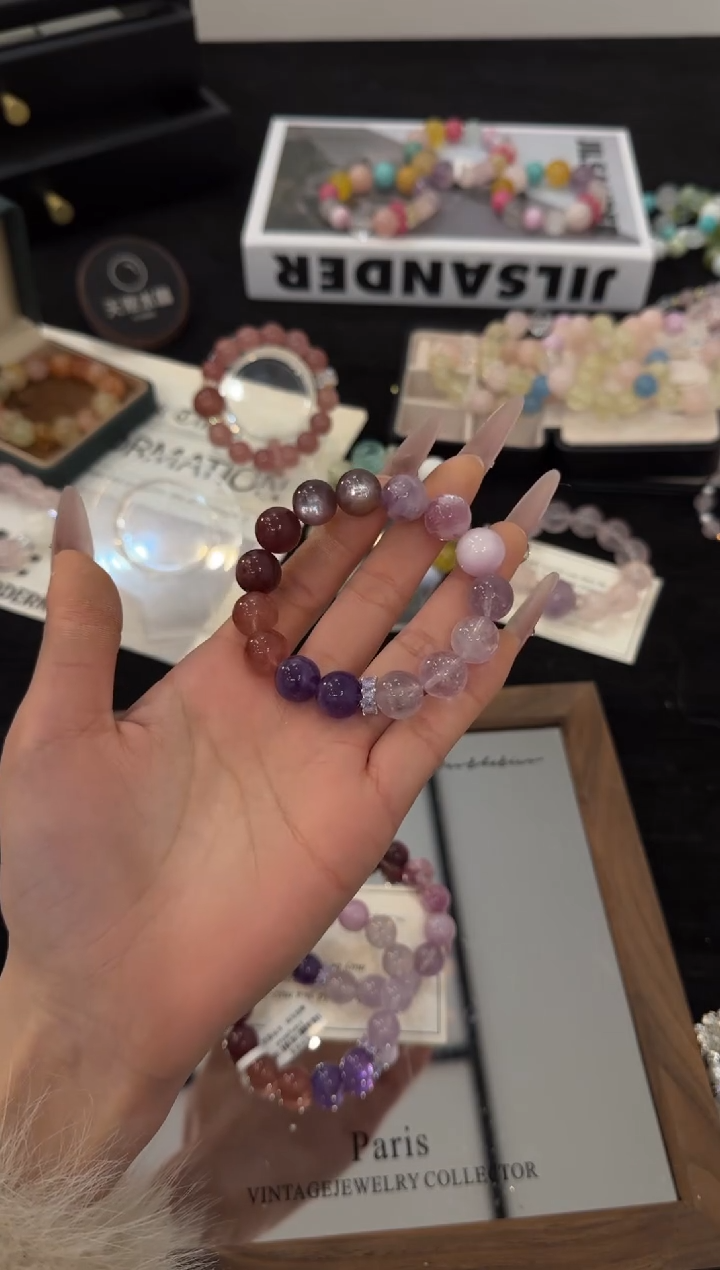 合金手链水晶乌梅子酱x3556