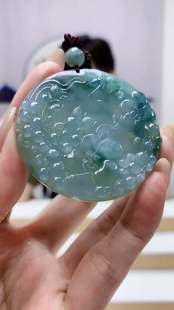 未镶嵌定制翡翠4917MM-毛货挂件45