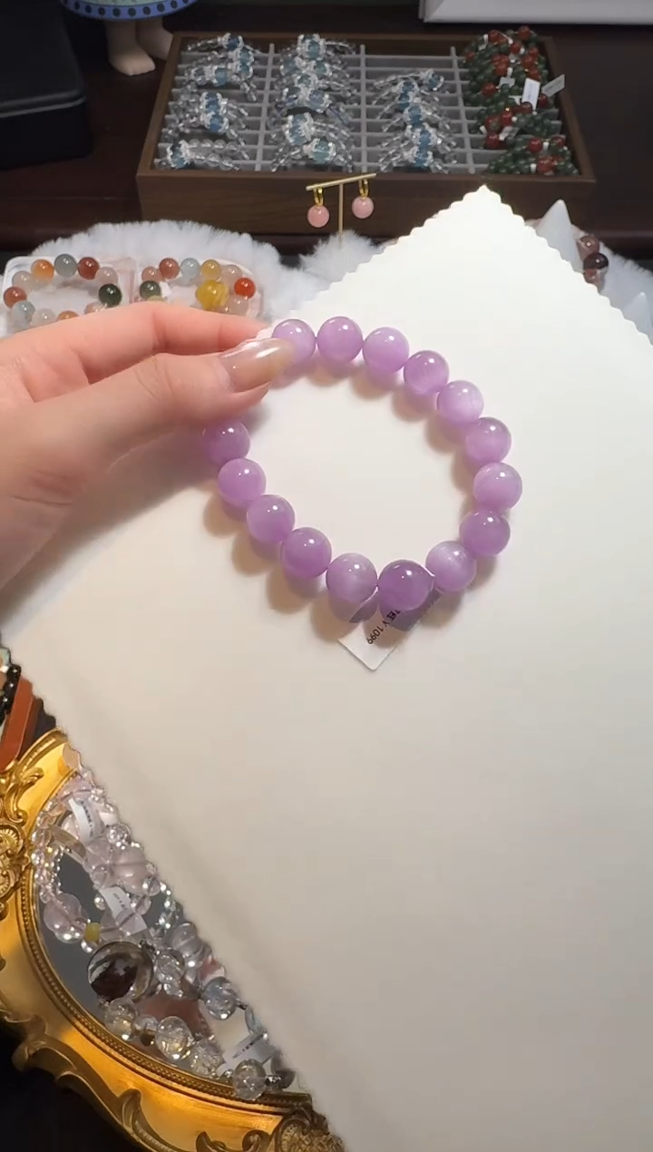 【闪购商品】水晶手串未镶嵌紫锂辉手串