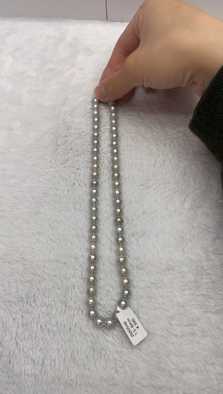 【闪购商品】海水珍珠项链未镶嵌AK真多麻7.5-8mm（多样性发一）