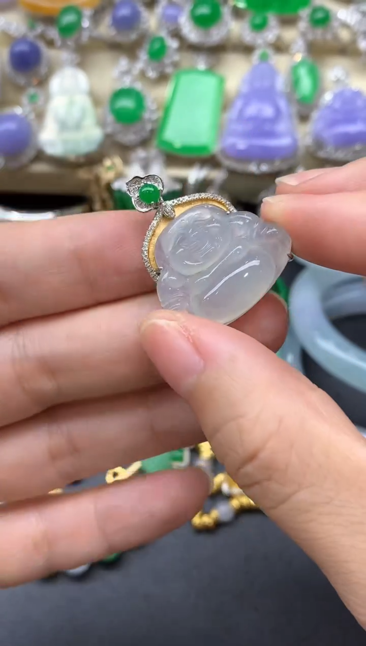 【闪购商品】翡翠颈饰18K金镶嵌518-中国好珍宝
