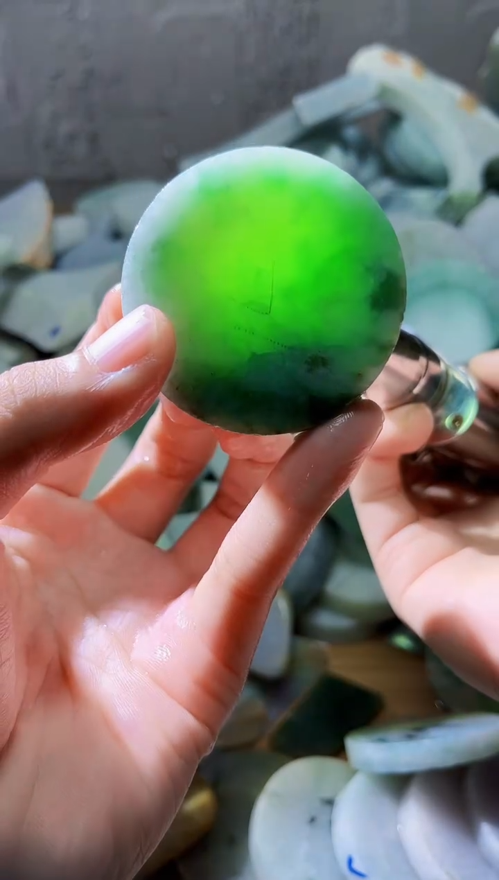 裸石翡翠翡翠a货正品玉石古陈278