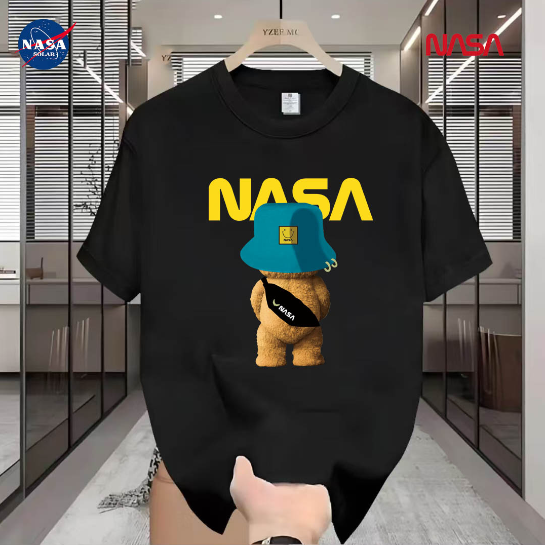 NASA联名纯棉夏季圆领短袖T恤微宽松时尚男女同款休闲百搭98