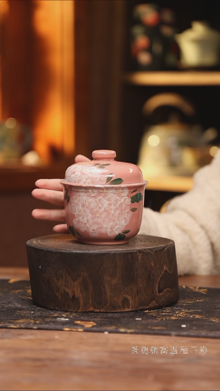 陶瓷景德镇高温釉下手绘陶瓷@L115@