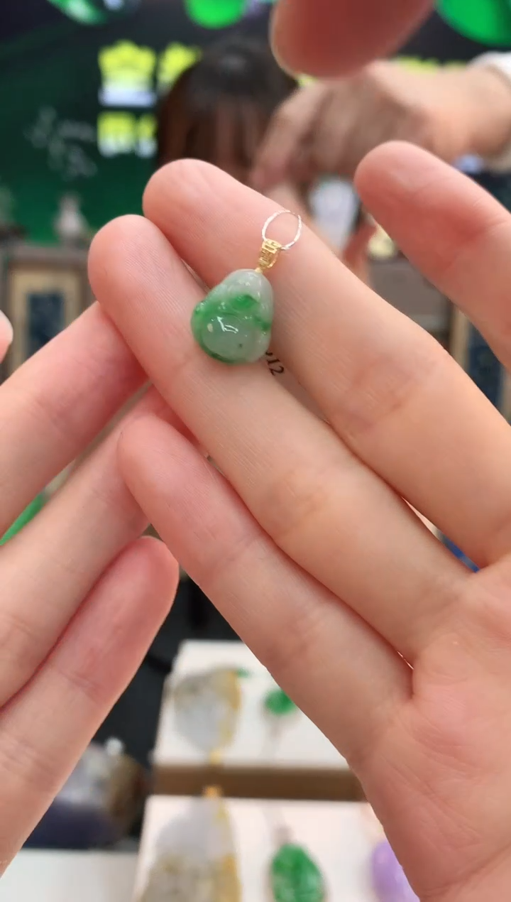 【闪购商品】翡翠颈饰18K金镶嵌赠礼盒证书 小君