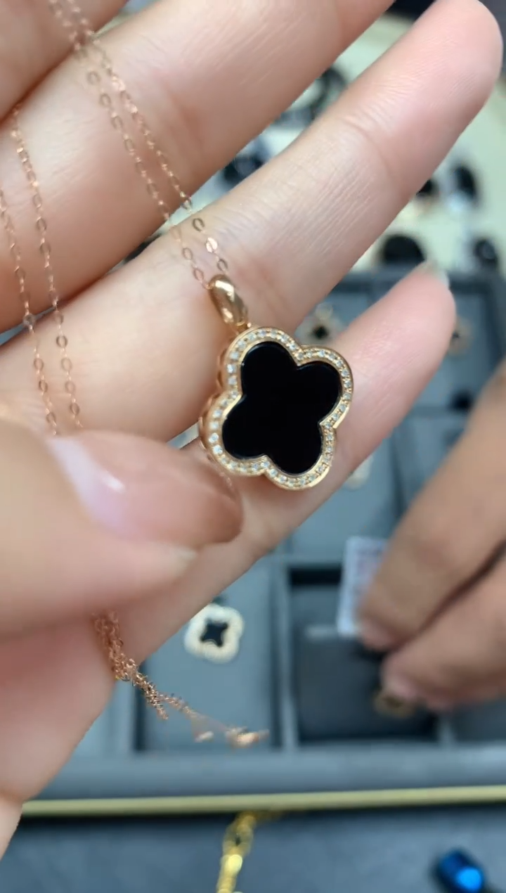 吊坠(赠链)18K金镶嵌翡翠吊坠A250|1880