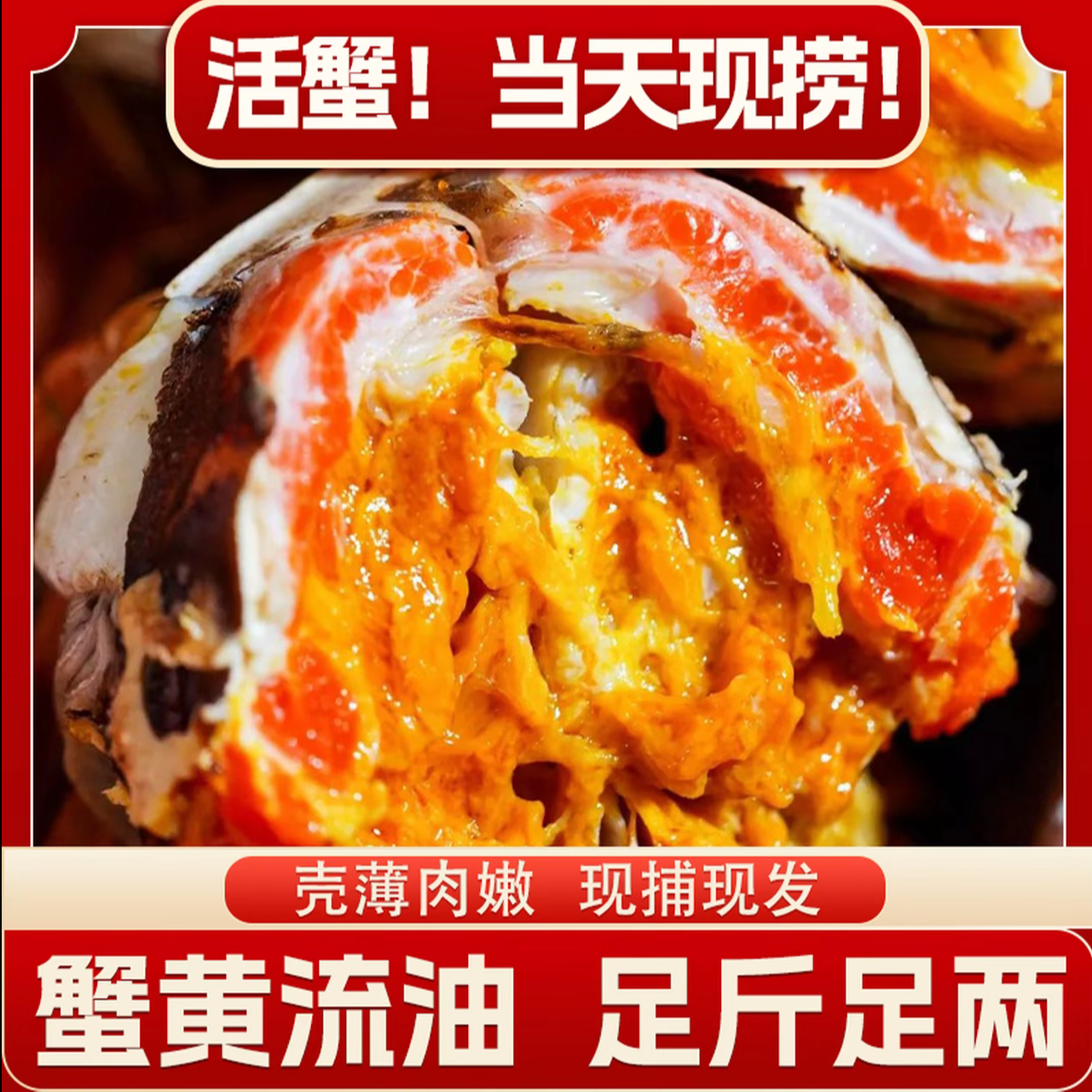 【活蟹现发】江苏大闸蟹 公5.0-4.7两 母4.0-3.7两 公母组合8只装