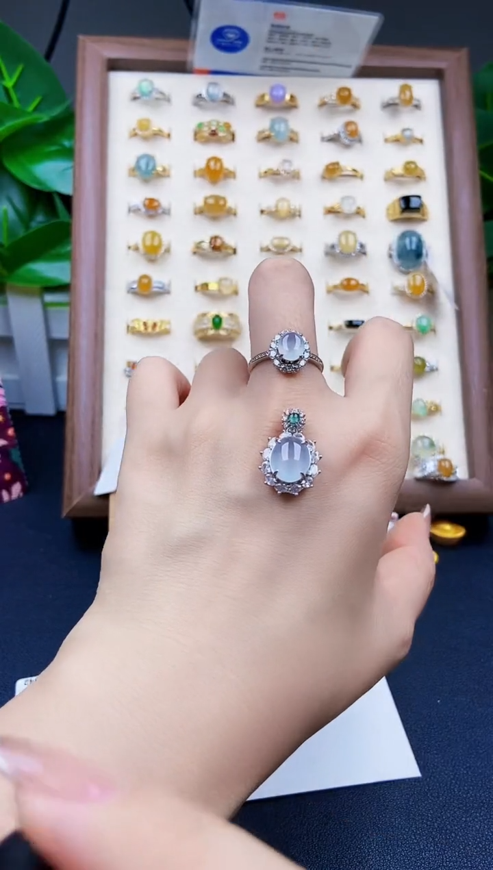 颈饰银S925镶嵌翡翠12