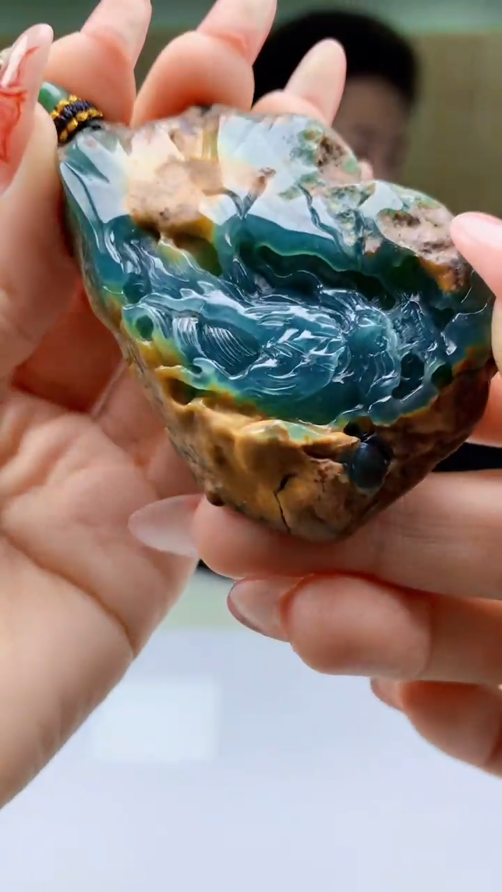 【闪购商品】定制翡翠未镶嵌4917ty-毛货挂件75