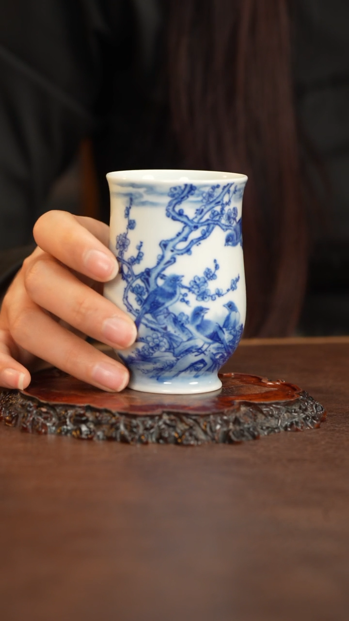 【闪购商品】晓剑青花喜上眉梢闻香杯