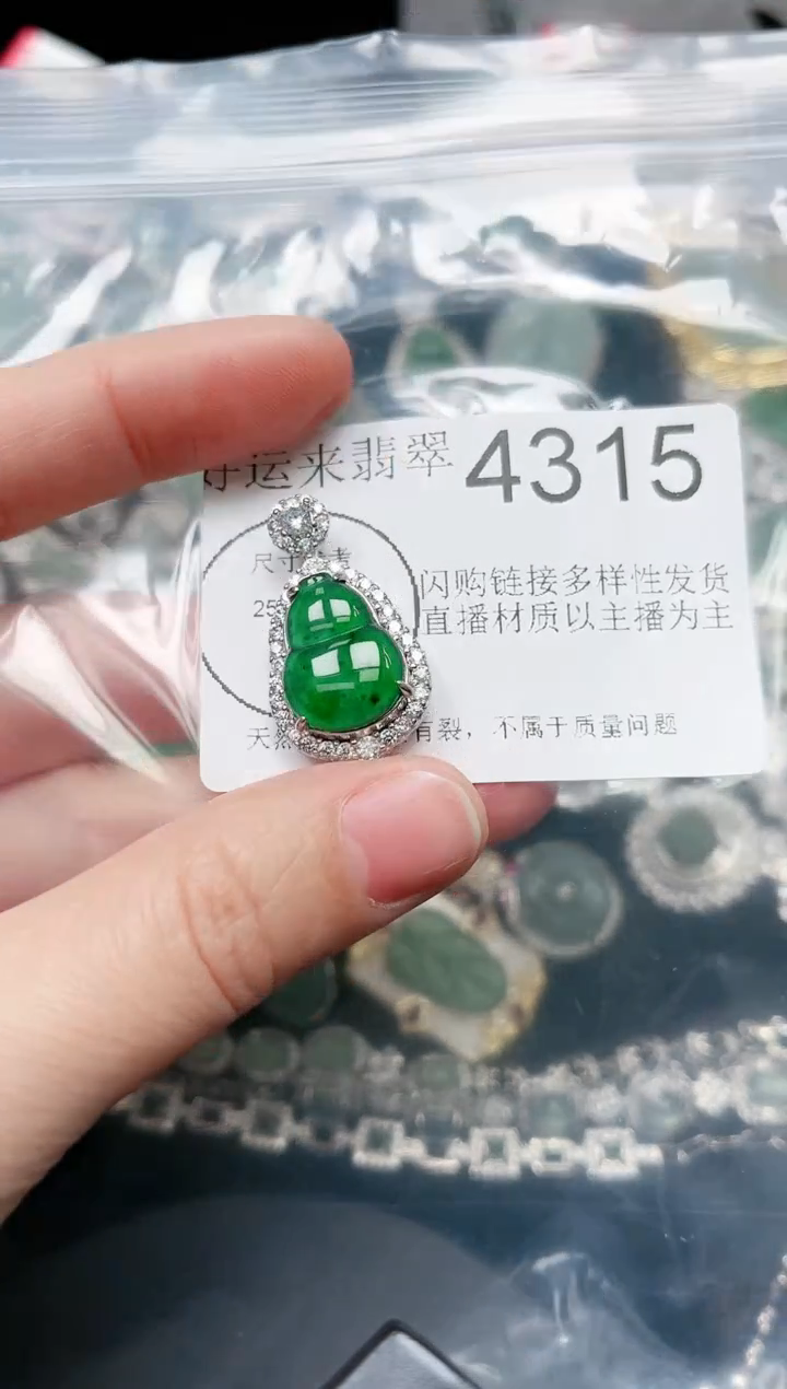 【闪购商品】翡翠颈饰未镶嵌4315赠皮绳