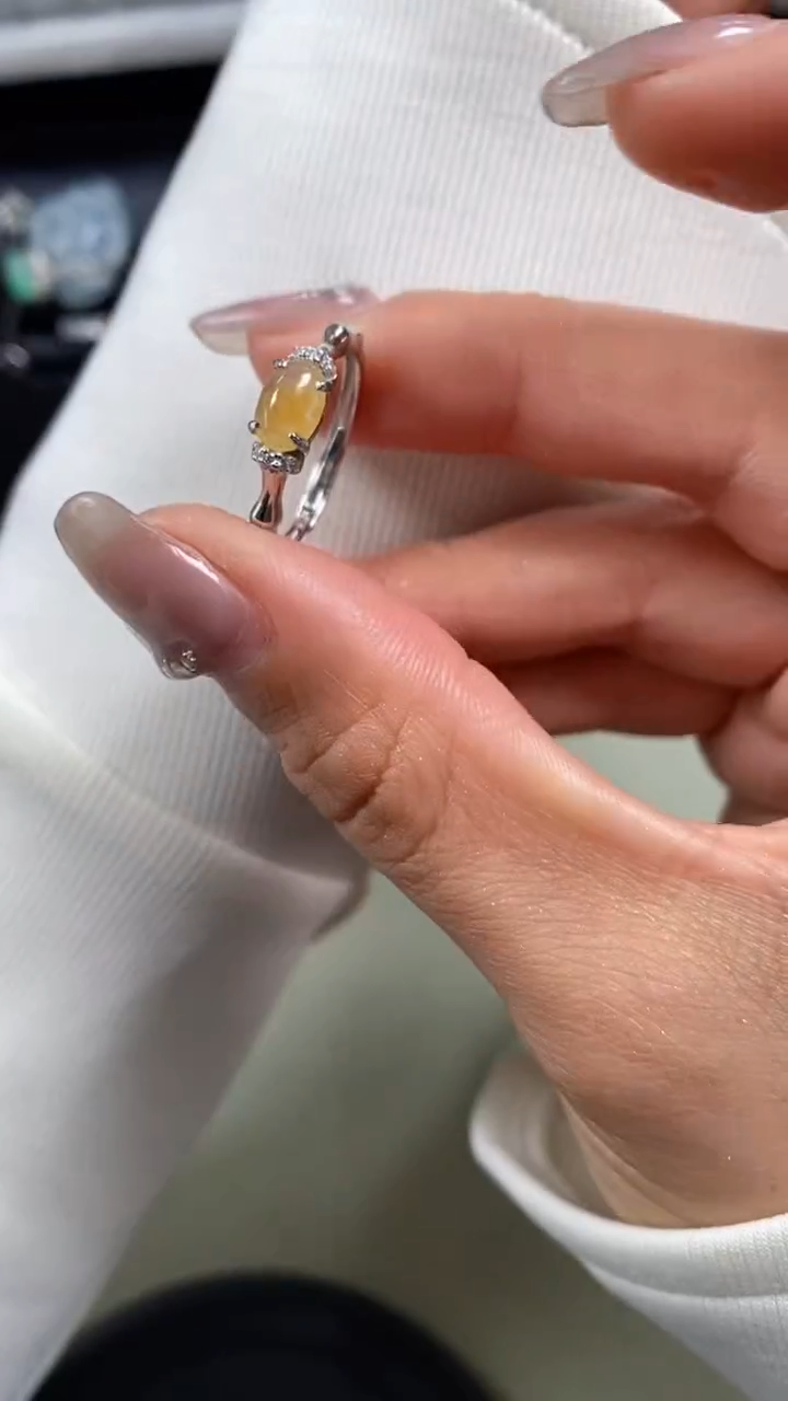 【闪购商品】翡翠戒指银S925镶嵌8241