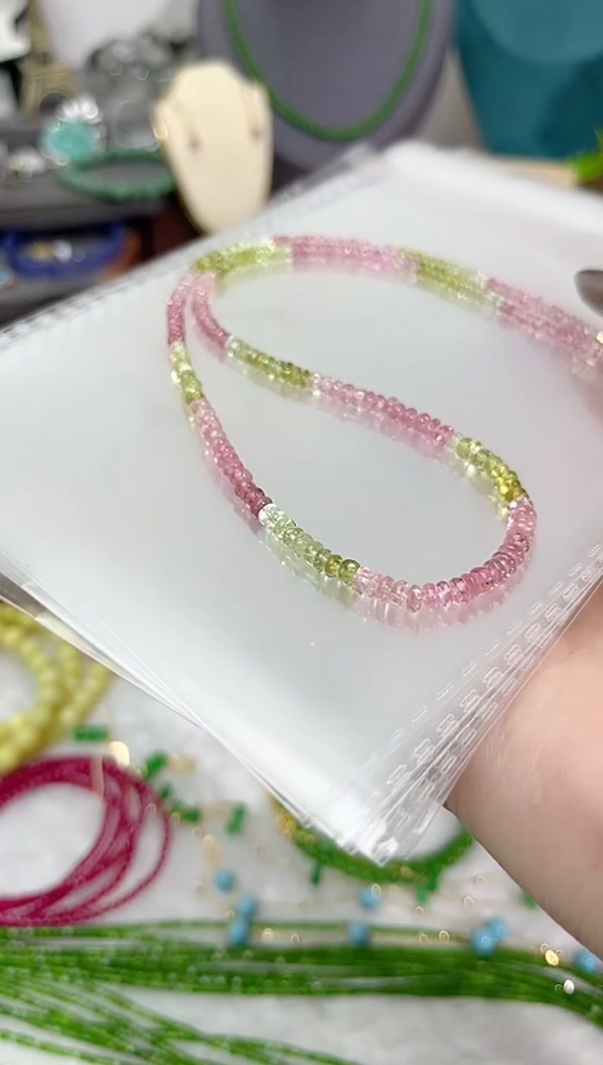 【闪购商品】碧玺颈饰18K金镶嵌美550