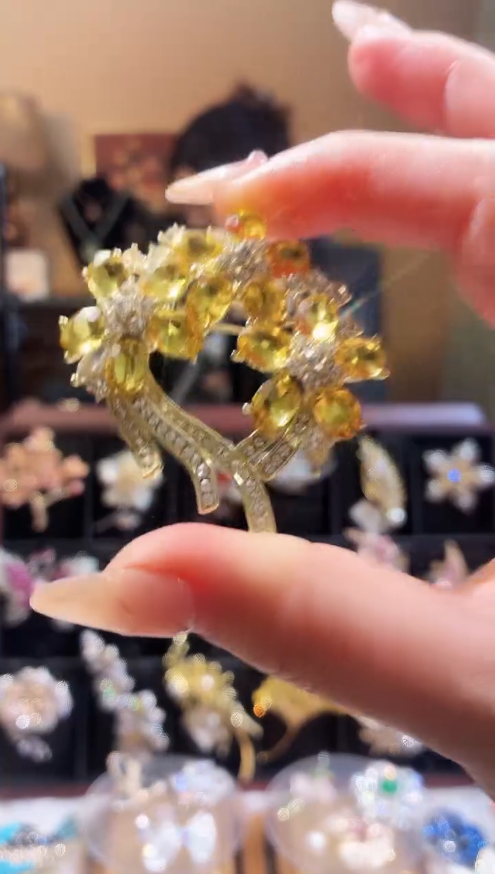 合成立方氧化锆铜合金黄色花束