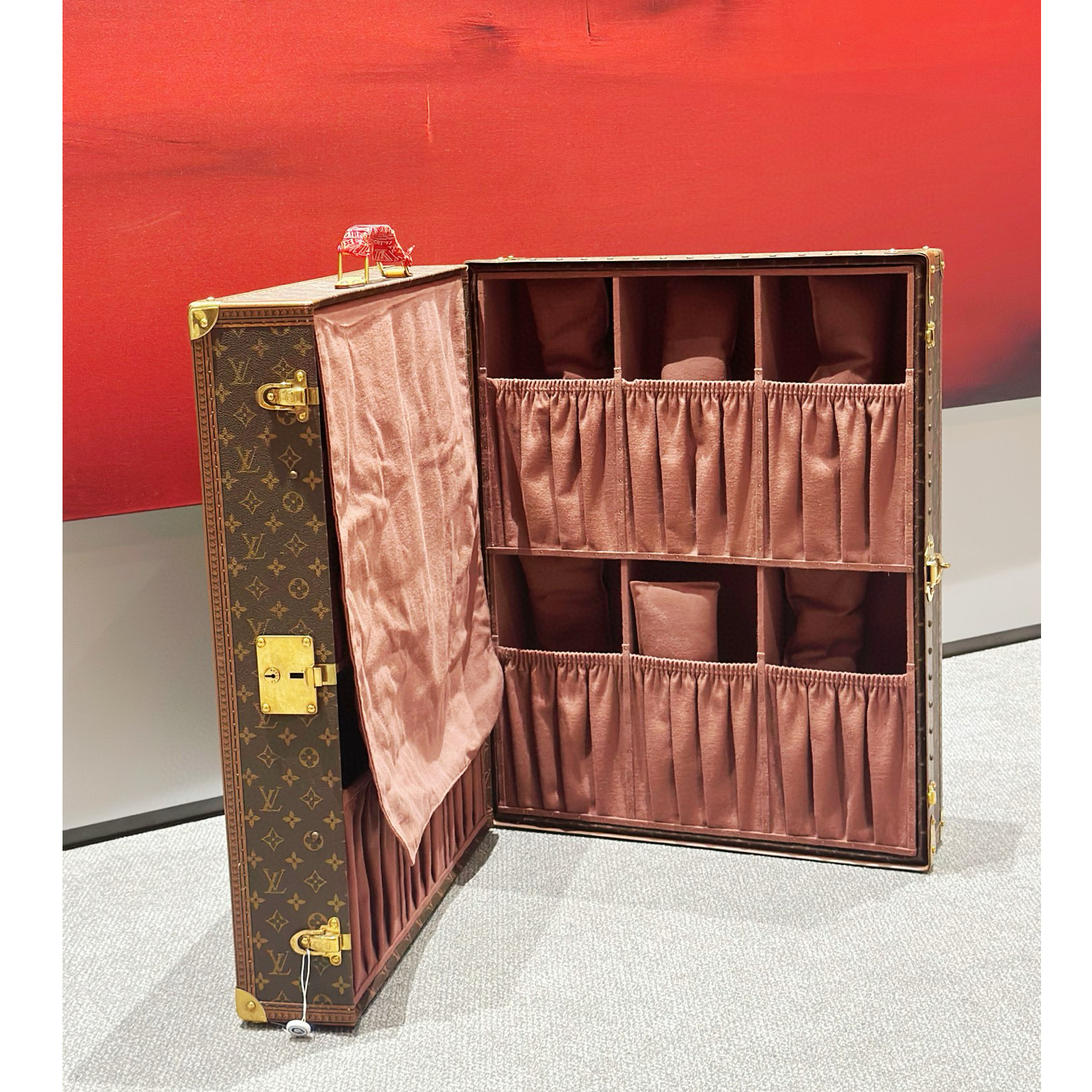 99新 LouisVuitton/路易威登 老佛爷 70三排老花鞋箱硬箱