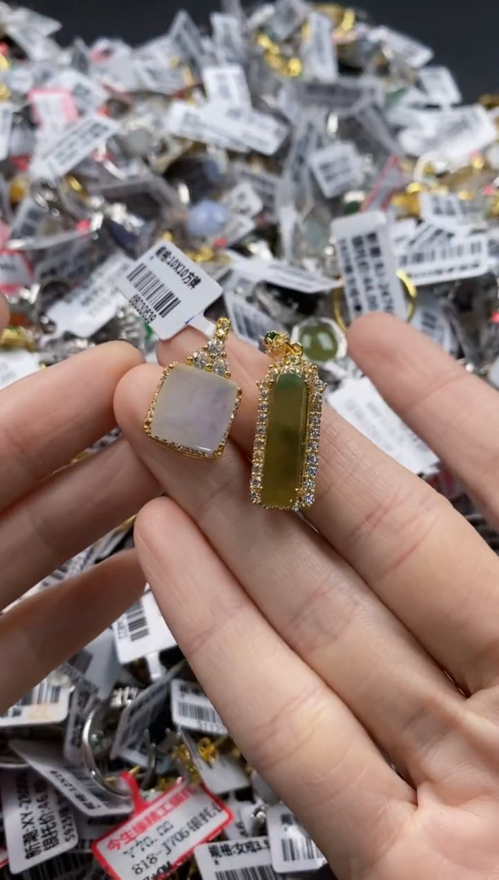 翡翠戒指银S925镶嵌777----9