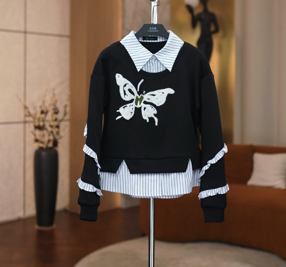 秋冬轻奢简约舒适感设计重工显瘦气质卫衣JT-A2156