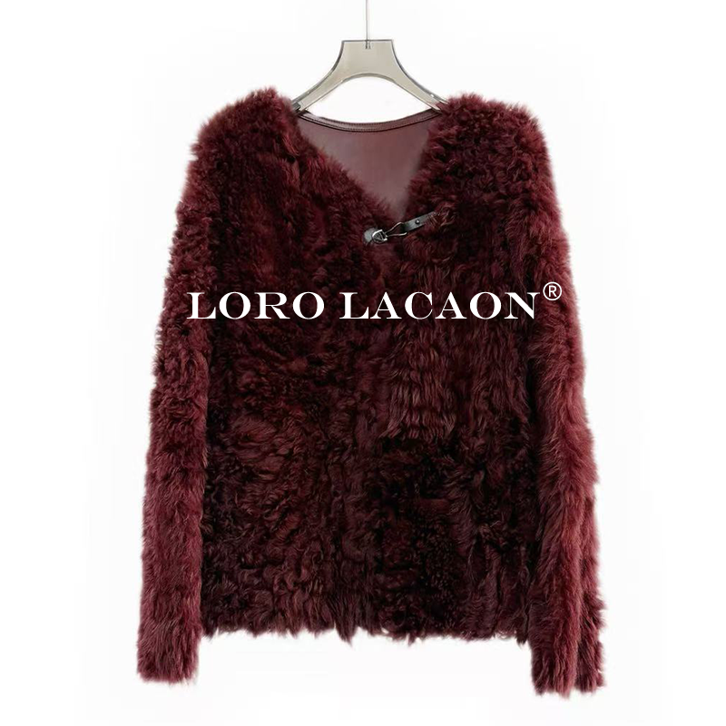 以赛亚 新年战袍 法式小香风洋气感皮草托斯卡纳皮毛一体女995001