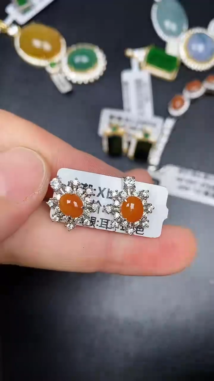 银S925镶嵌戒指翡翠3350