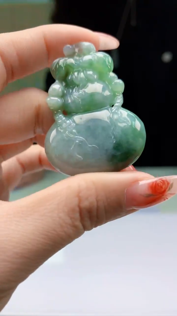 【闪购商品】定制翡翠未镶嵌4829ty-毛货挂件59