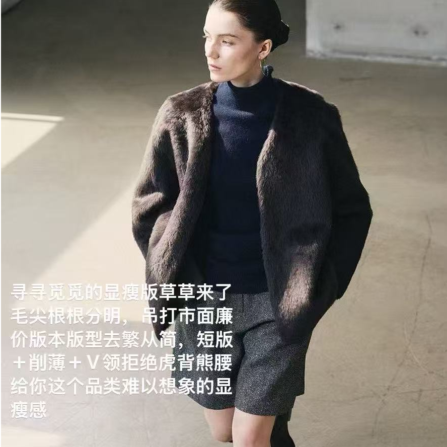 【商场同款】人造皮草龙猫仿皮草外套6239