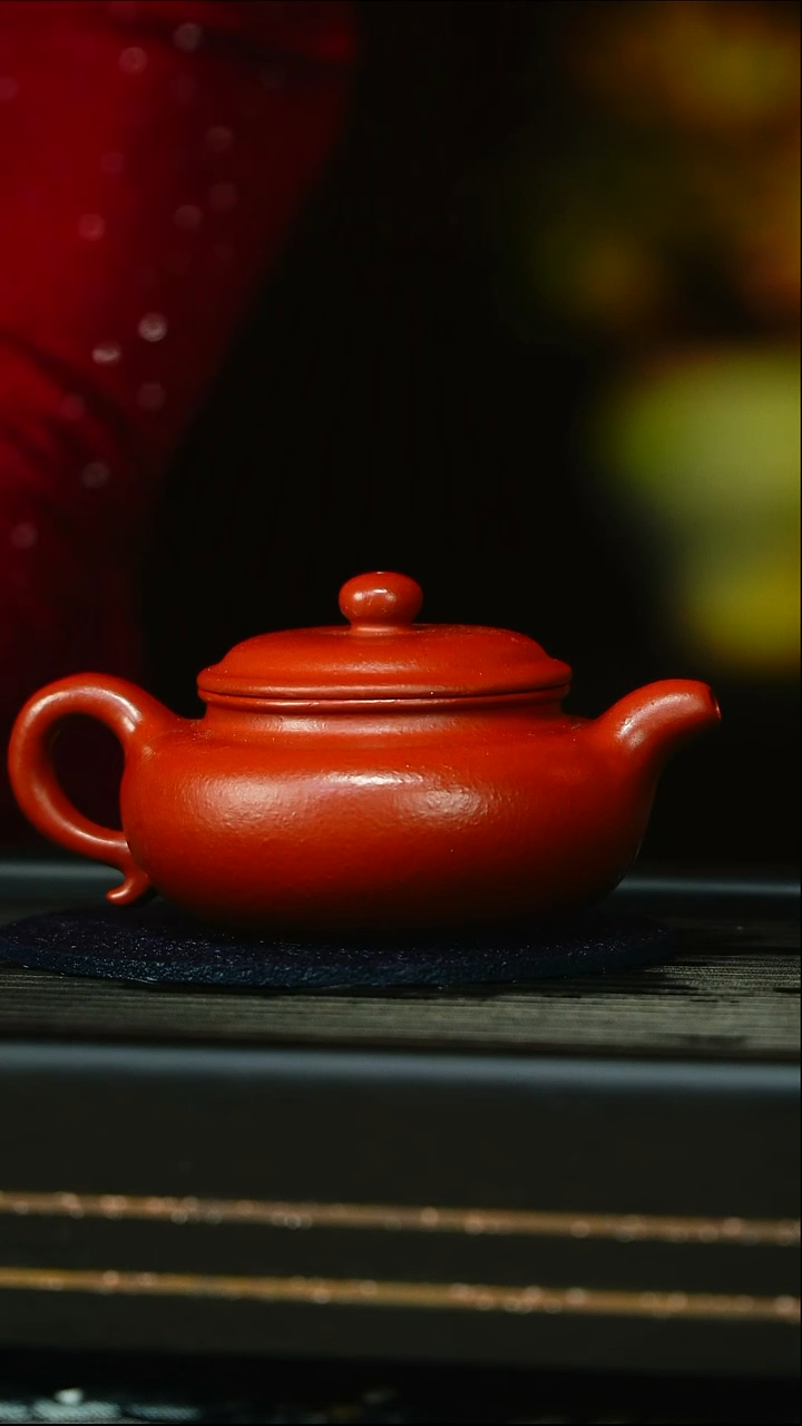 茶壶紫砂原矿小红泥仿古壶180cc