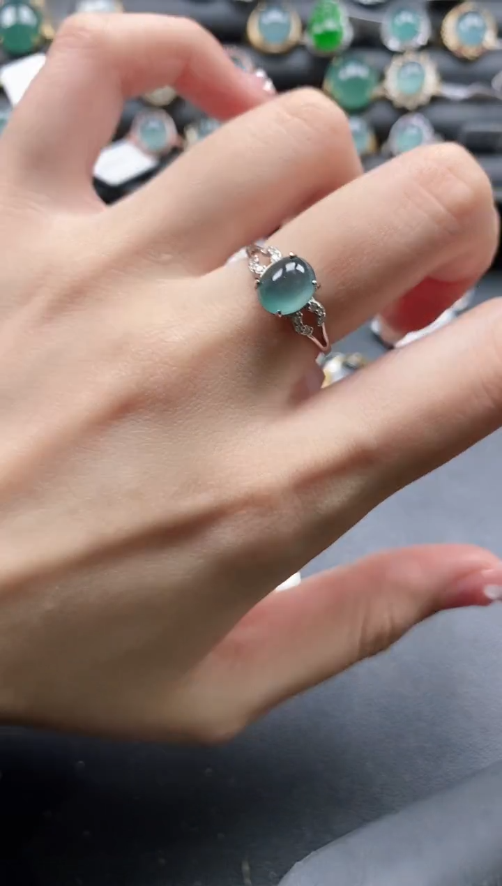 【闪购商品】翡翠戒指银S925镶嵌1111