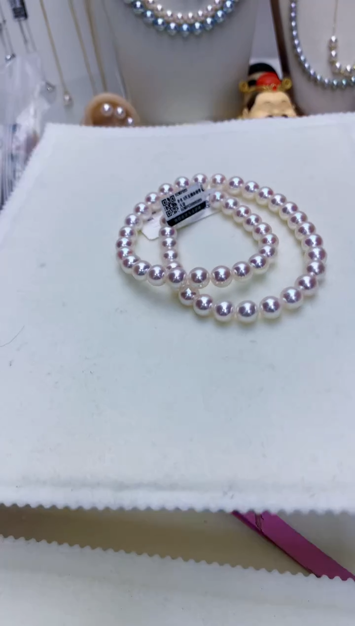 【闪购商品】海水珍珠饰品银S925镶嵌8-8.5天女带大证
