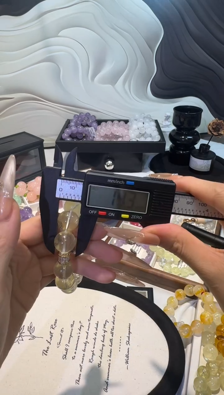 水晶手串未镶嵌巴西黄【拍2单】