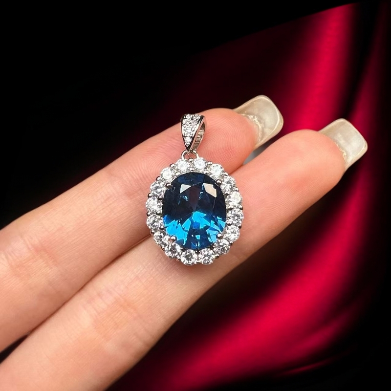 如懿高订097-轻奢培育尖晶石精切合金吊坠