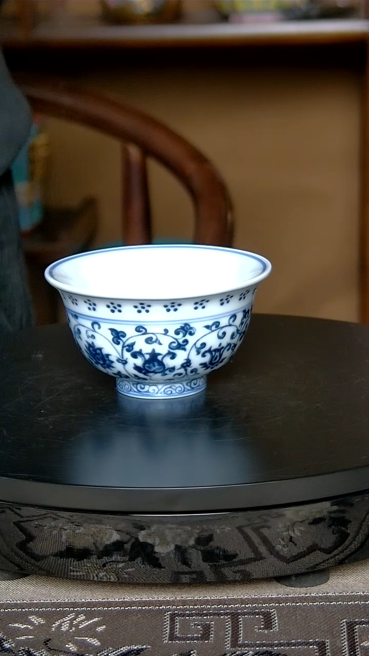 景德镇手工青花永乐压手杯