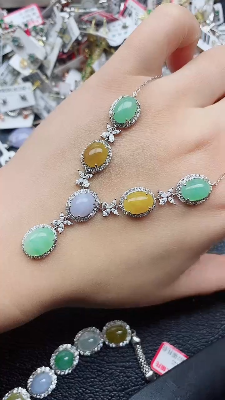 银S925镶嵌戒指翡翠1