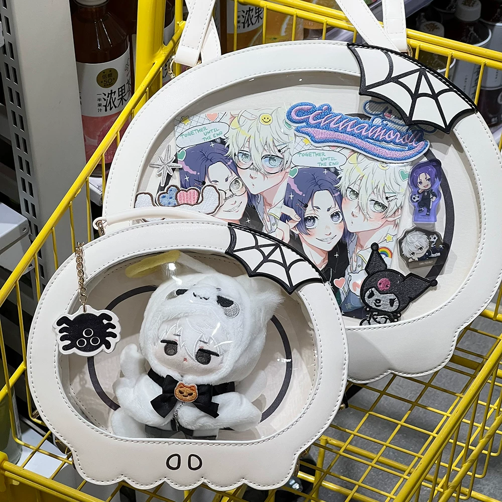 拉链手拎包卡通斜挎包包桶包小众百搭双肩包二次元痛包