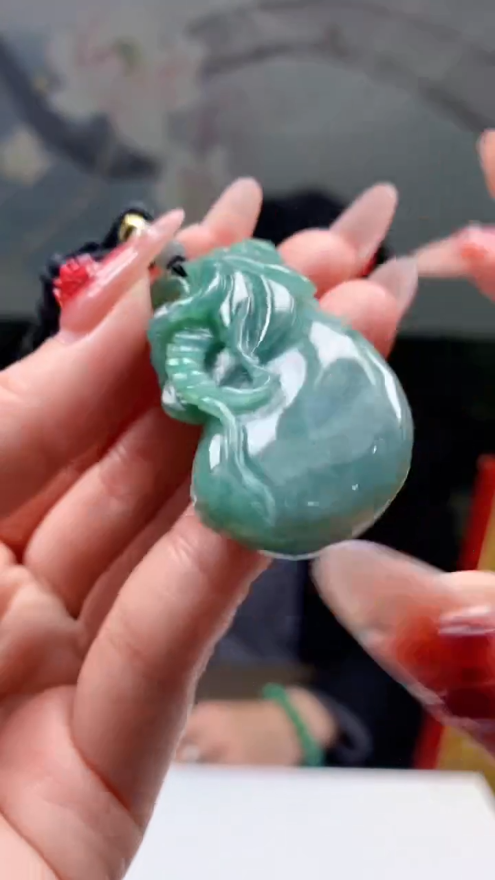 【闪购商品】定制翡翠未镶嵌1044ry-毛货挂件9
