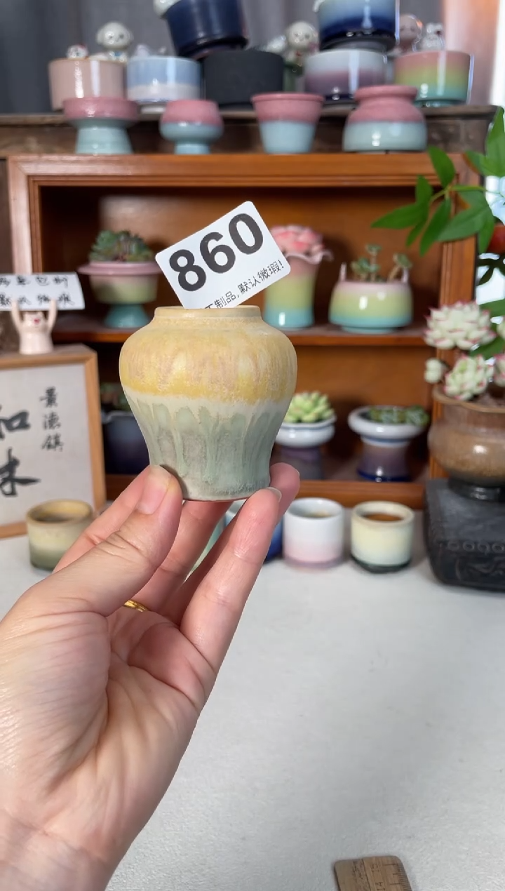 瓷片860微瑕知木小芳花盆