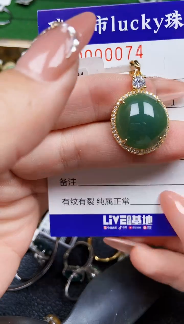 【闪购商品】翡翠颈饰银S925镶嵌0074