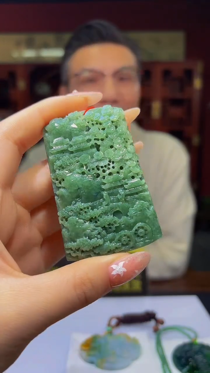 未镶嵌定制翡翠45/1210/YY/多样性发其一件/山水